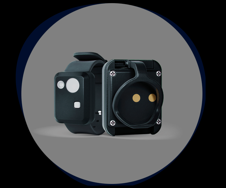A photo showing two wrist actigraphy devices.