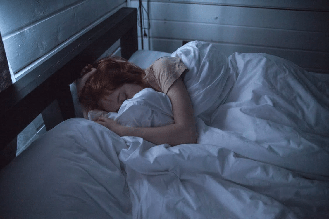 A woman sleeping