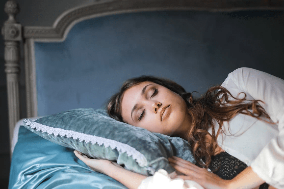 A woman sleeping