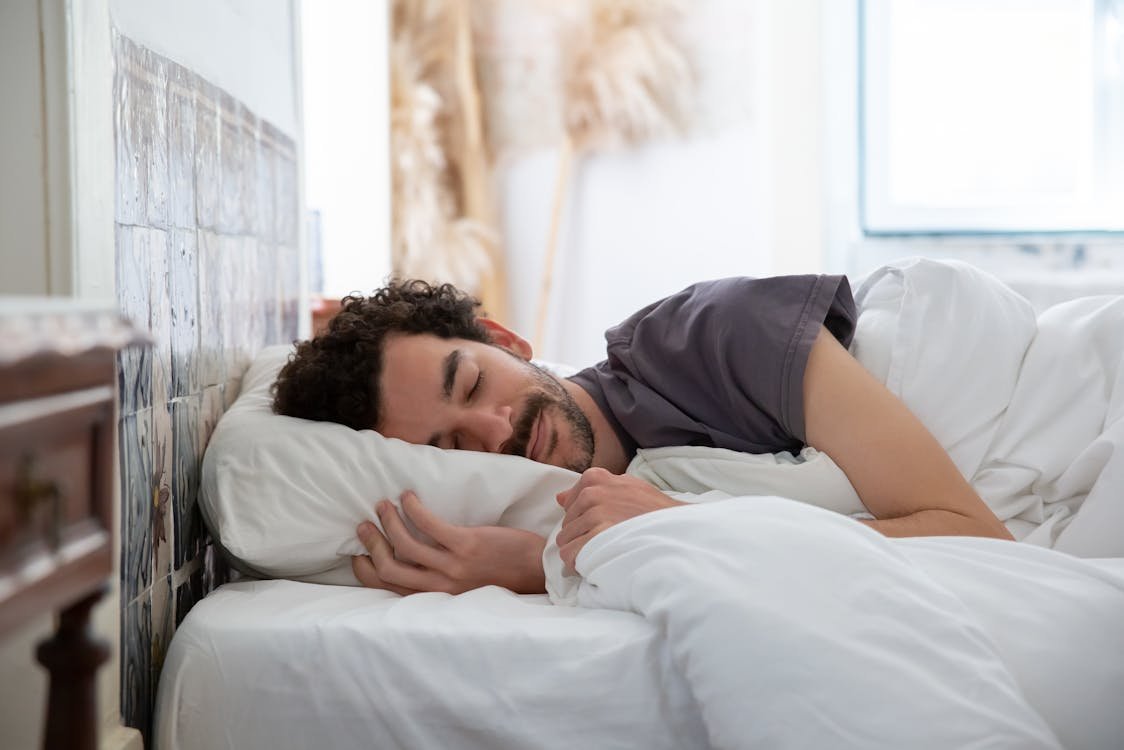 A man sleeping