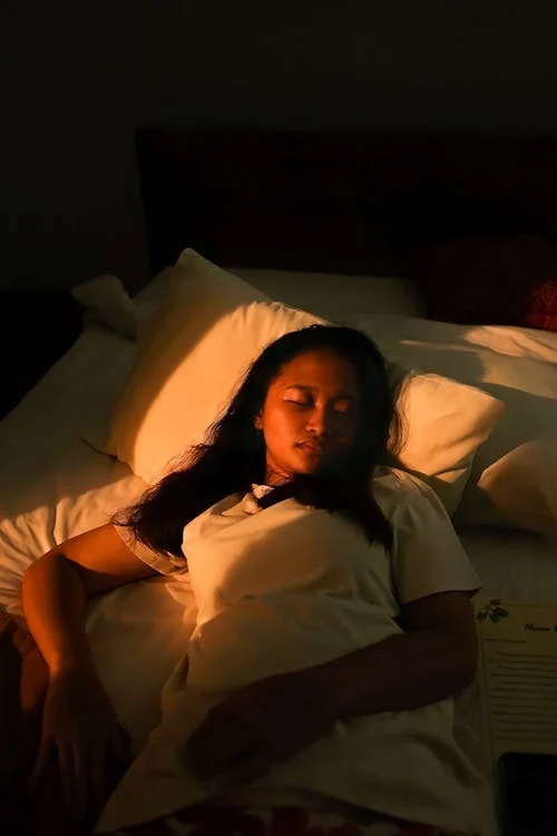 A woman sleeping