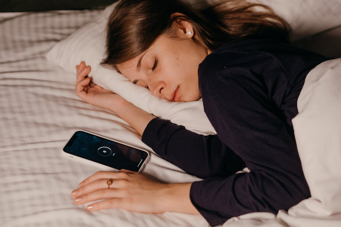 Woman sleeping in bed